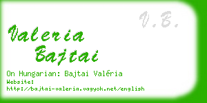 valeria bajtai business card