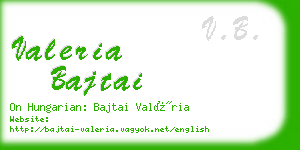 valeria bajtai business card